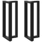 JUNG Vida Bartischbeine T-Form 2 Stk. Schwarz 40x35x(100-101) cm Stahl