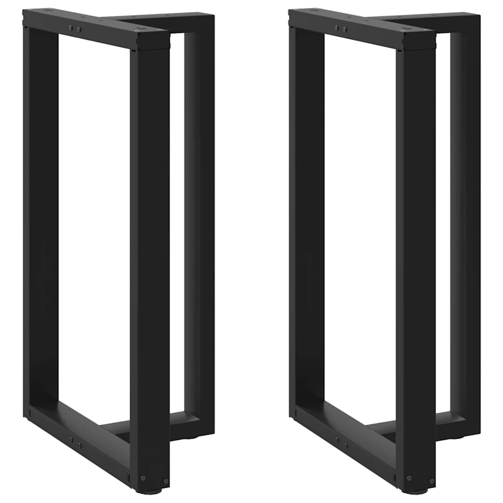 JUNG Vida Bartischbeine T-Form 2 Stk. Schwarz 60x35x(100-101) cm Stahl