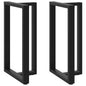 JUNG Vida Bartischbeine T-Form 2 Stk. Schwarz 60x35x(100-101) cm Stahl