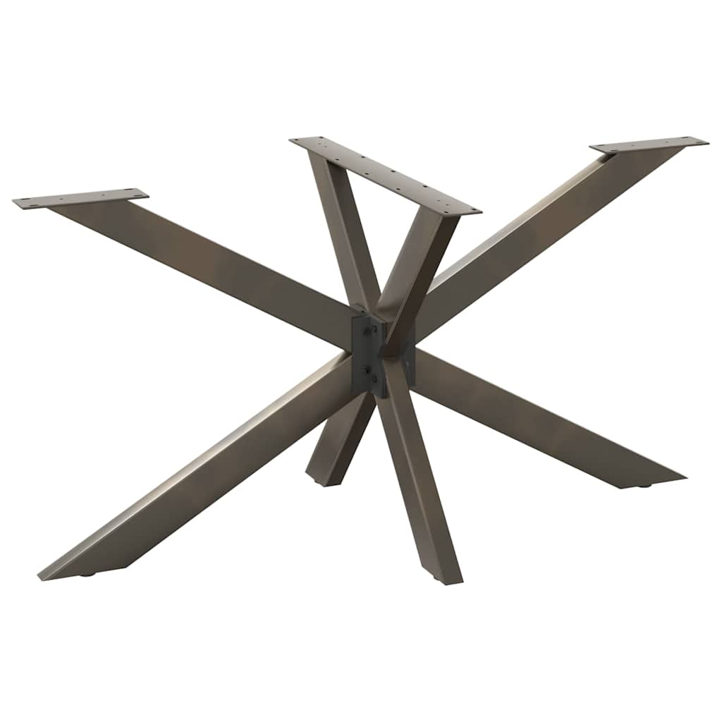 JUNG Vida Esstischbein in Spinnenform Naturstahl 150x78x(72-73) cm Stahl