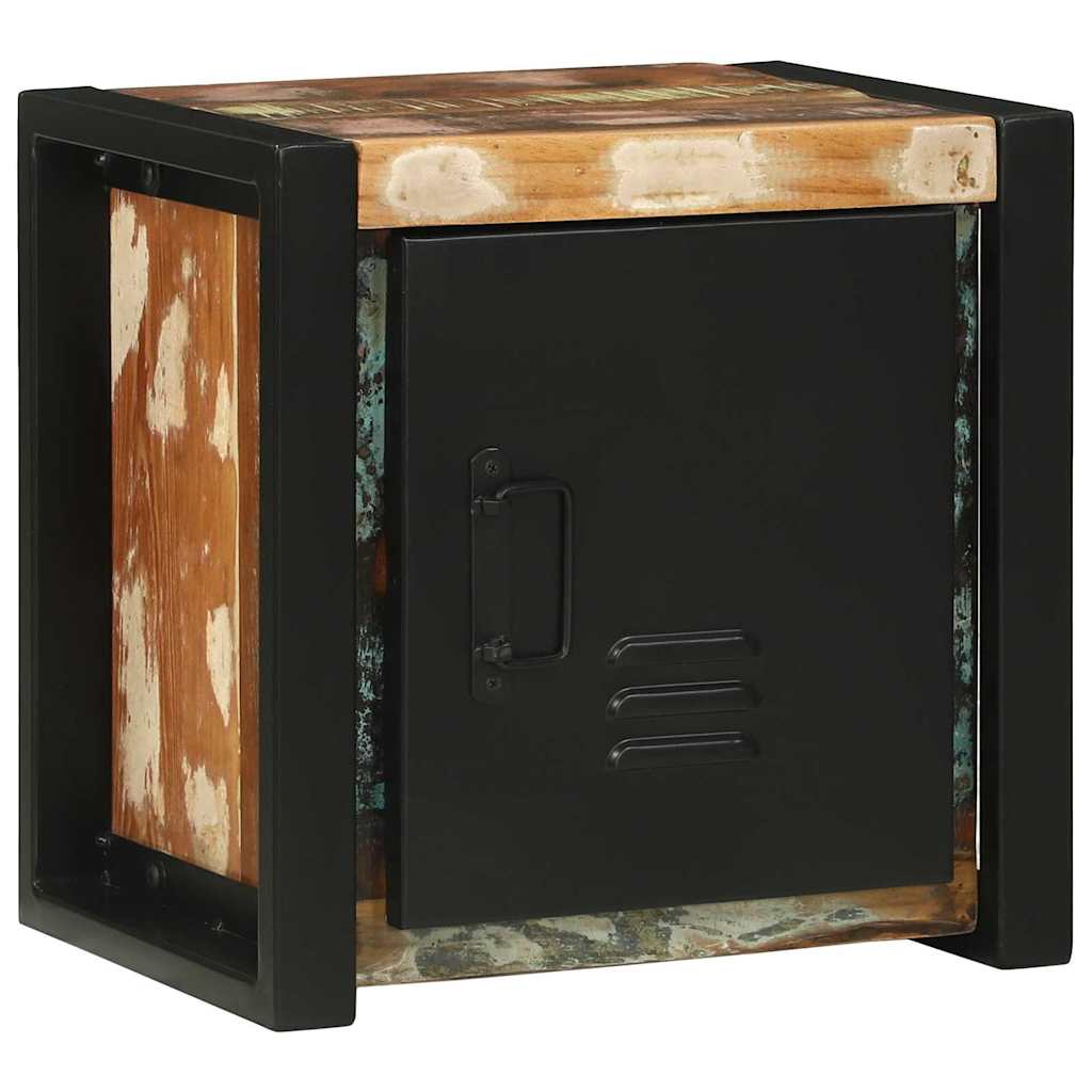 JUNG Vida Badezimmerschrank mit Regal Braun Massives upgecyceltes Holz