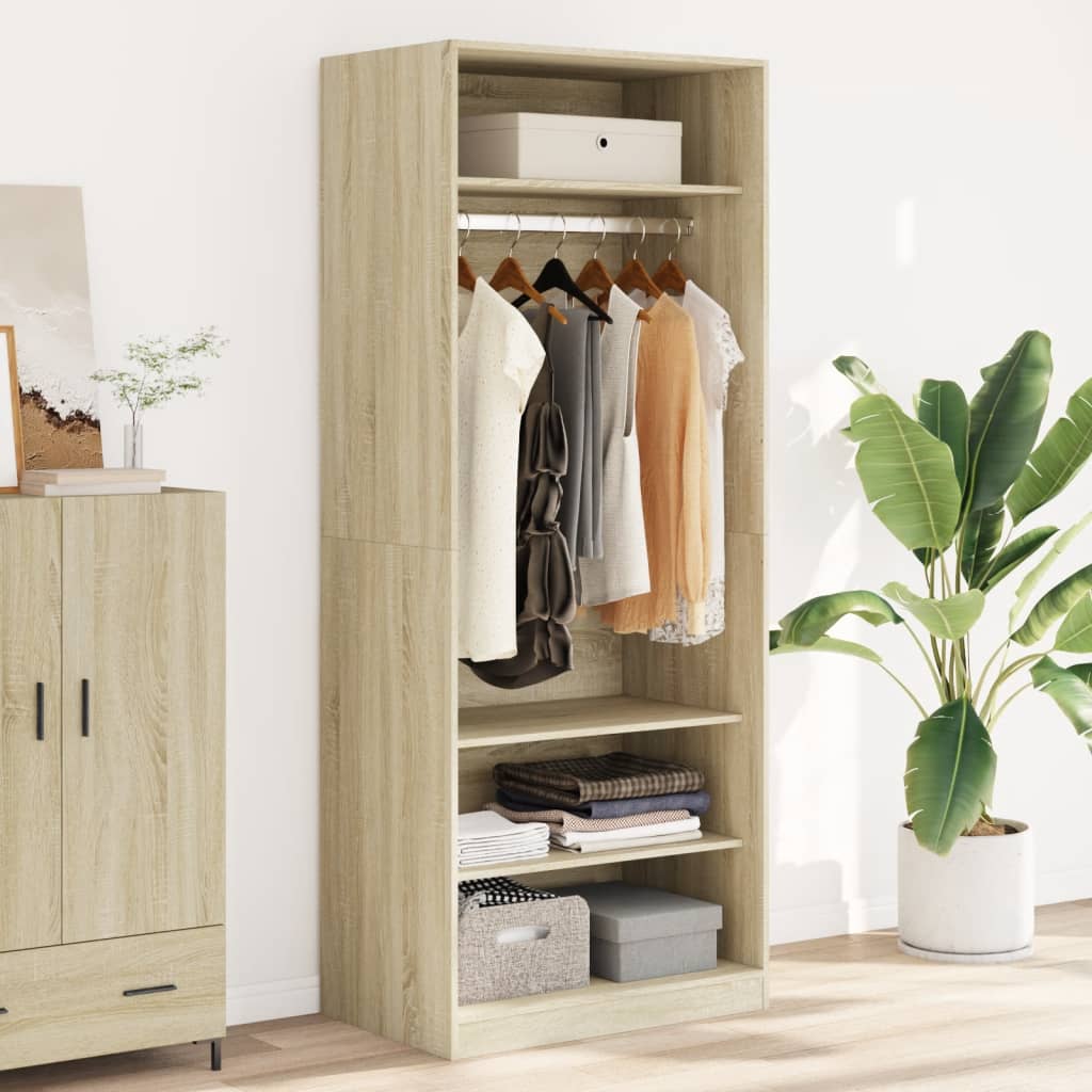 JUNG Vida Kleiderschrank Sonoma-Eiche 80x50x200 cm Holzwerkstoff