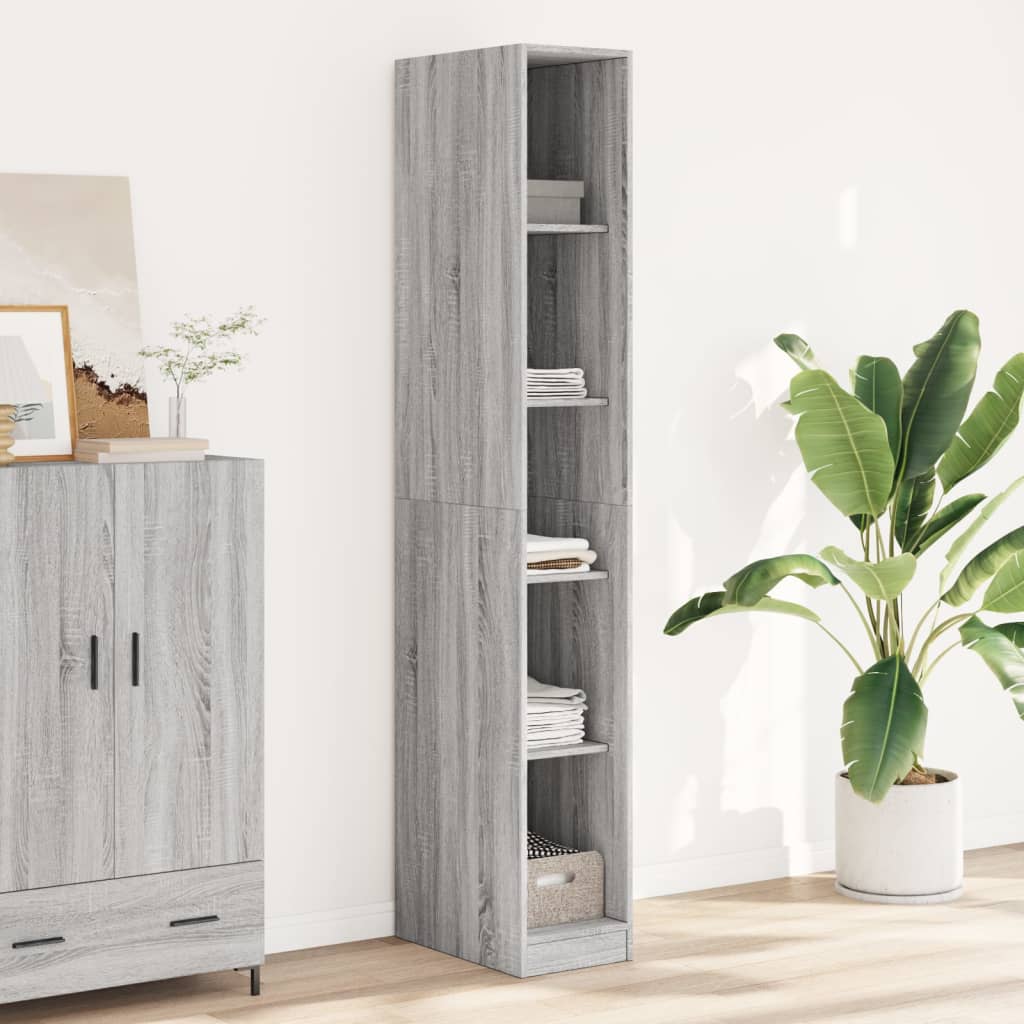 JUNG Vida Kleiderschrank Grau Sonoma 30x50x200 cm Holzwerkstoff
