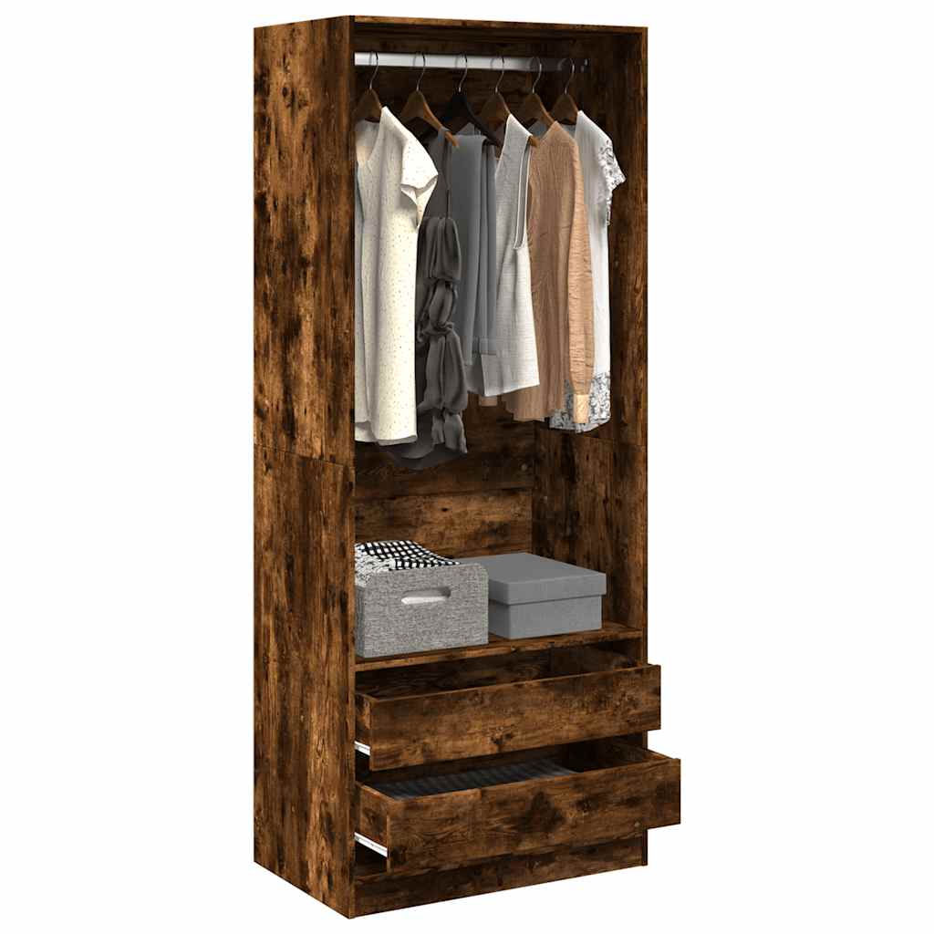 JUNG Vida Kleiderschrank Räuchereiche 80x50x200 cm Holzwerkstoffs