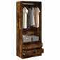 JUNG Vida Kleiderschrank Räuchereiche 80x50x200 cm Holzwerkstoffs