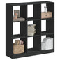 JUNG Vida Bücherregal Schwarz 102x32x108 cm Holzwerkstoff