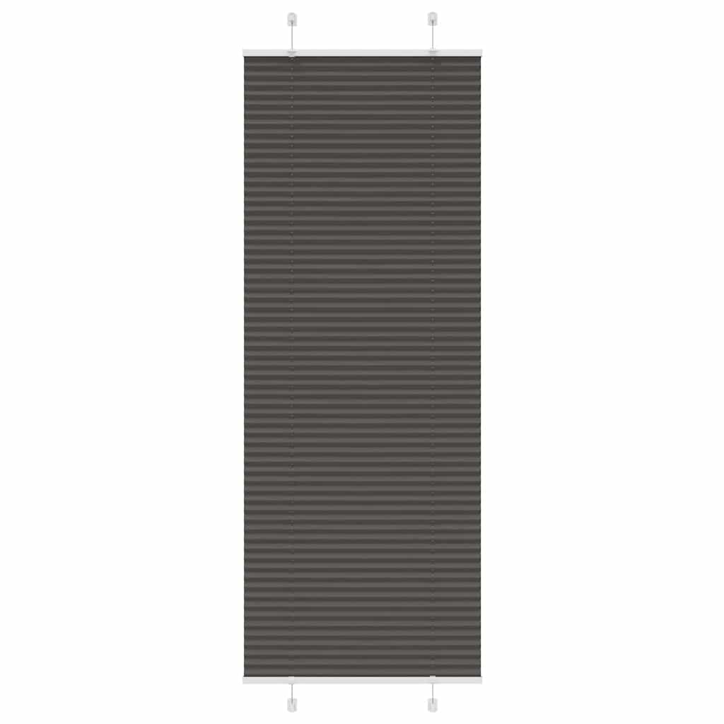 JUNG Vida Plissee Schwarz 75x200 cm Stoffbreite 74,4 cm Polyester