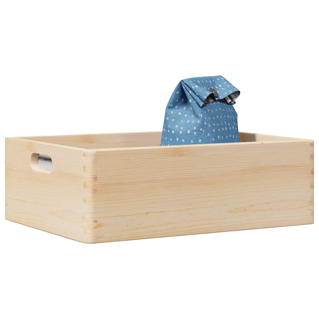 JUNG Vida Holzkiste mit Griffen 40x30x13 cm Massivholz Kiefer
