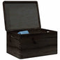 JUNG Vida Holzkiste mit Deckel und Griffen Schwarz 40x30x23 cm Massivholz