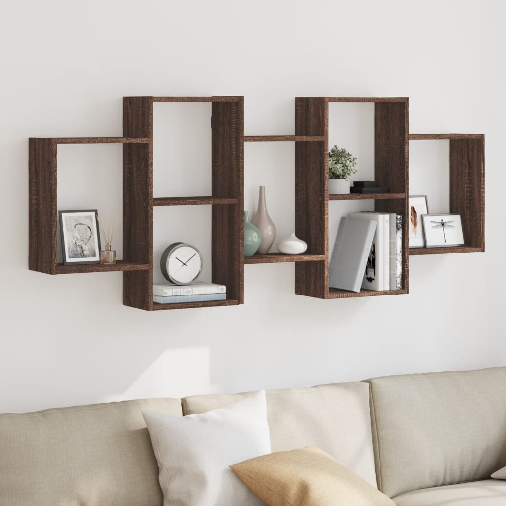JUNG Vida Wandregal Braun Eichen-Optik 159x18x65 cm Holzwerkstoff