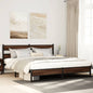 JUNG Vida Metallbett ohne Matratze Braun Eichen-Optik 200x200 cm