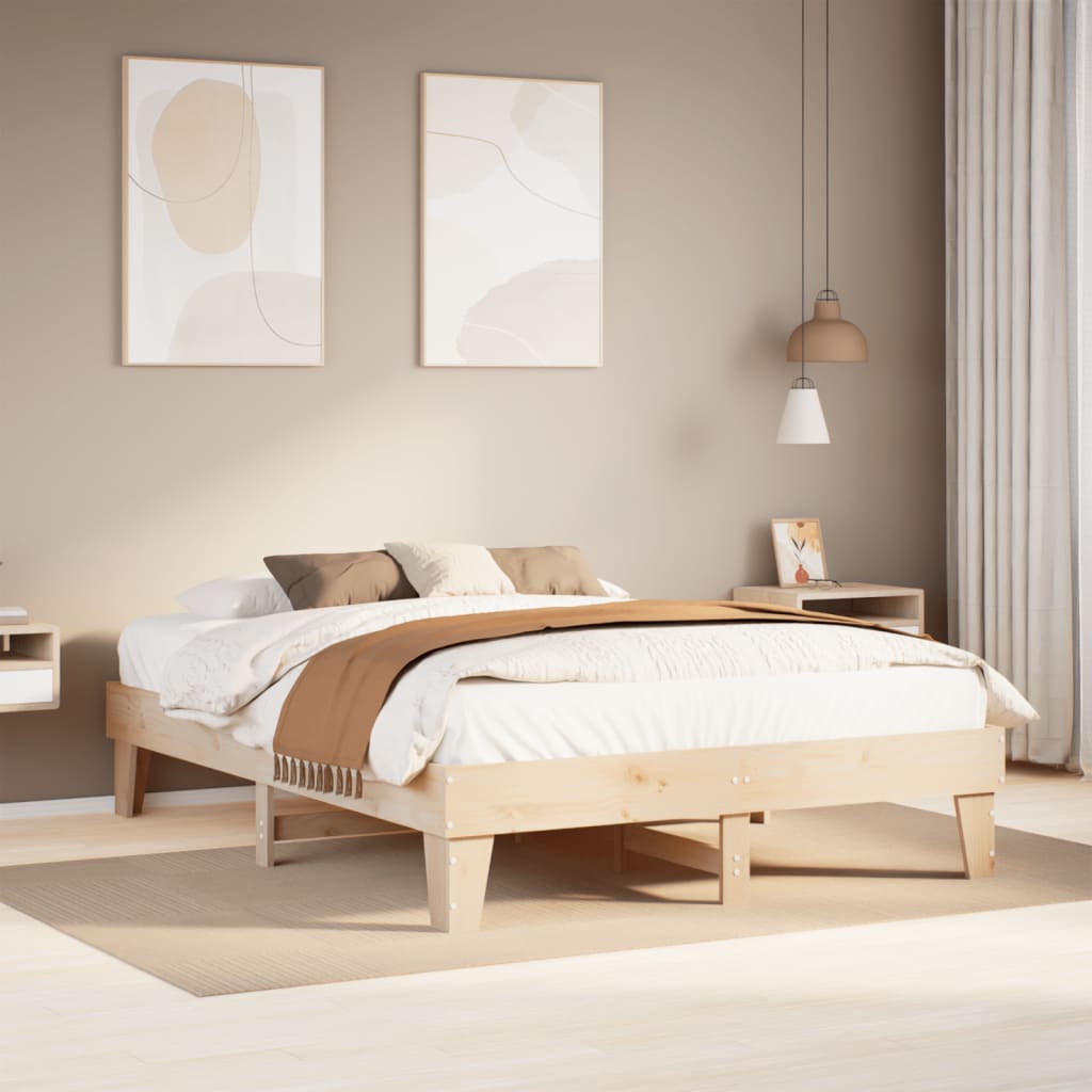 JUNG Vida Massivholzbett ohne Matratze 150x200 cm Kiefernholz
