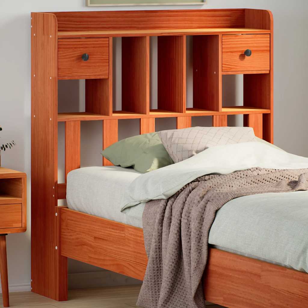 JUNG Vida Kopfteil mit Stauraum Wachsbraun 75 cm Massivholz Kiefer