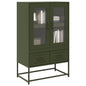 JUNG Vida Highboard Olivgrün 68x39x111,5 cm Stahl