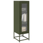 JUNG Vida Highboard Olivgrün 36x39x123 cm Kaltgewalzter Stahls