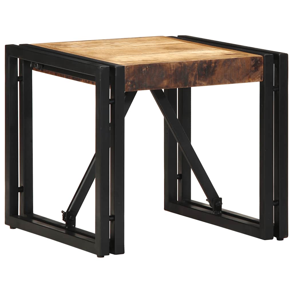 JUNG Vida Couchtisch 40x40x35 cm Raues Massivholz Mango