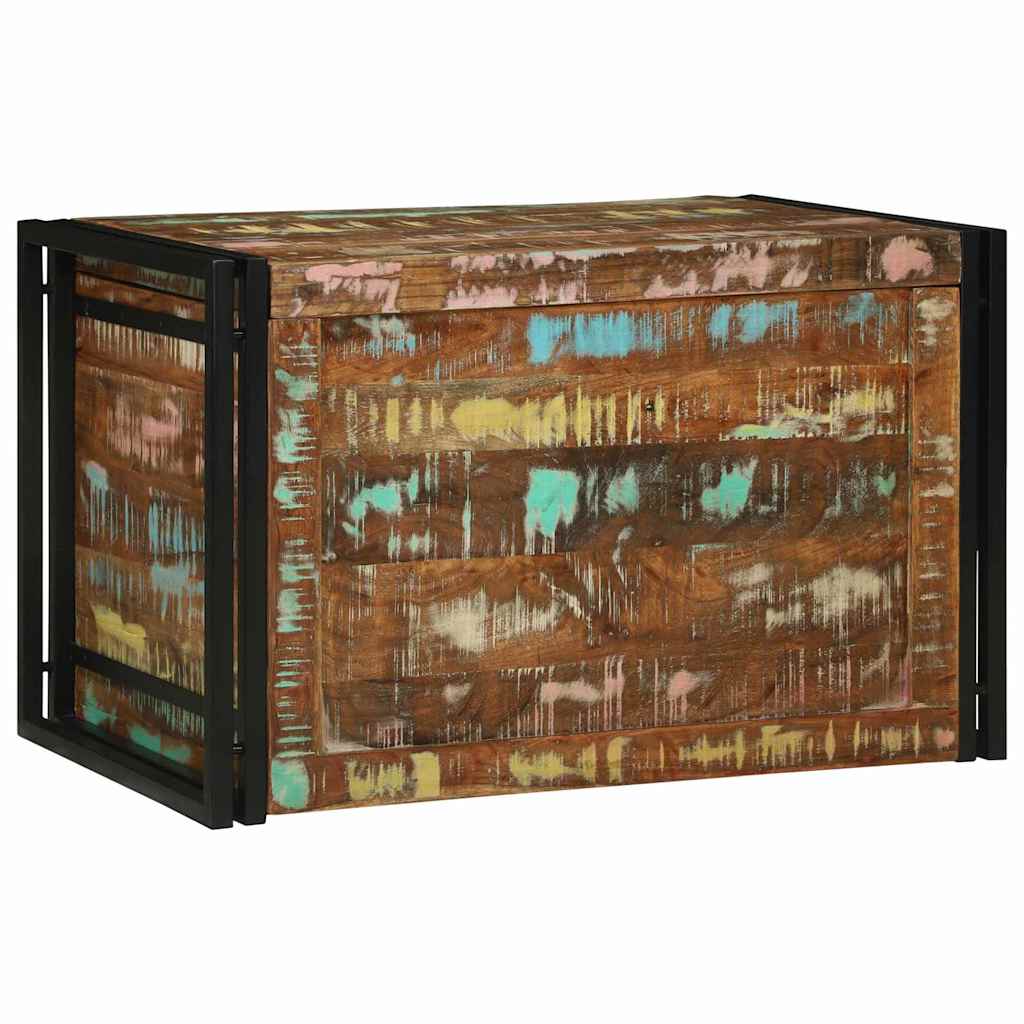 JUNG Vida Aufbewahrungsbox Braun und Schwarz 80 x 50 x 50 cm Altholz