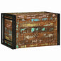 JUNG Vida Aufbewahrungsbox Braun und Schwarz 80 x 50 x 50 cm Altholz