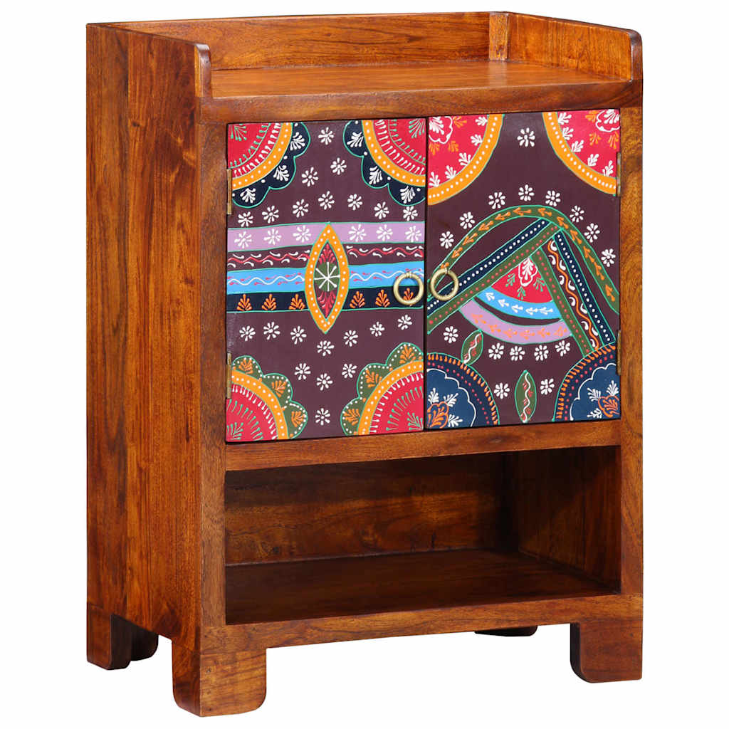 JUNG Vida Schuhschrank mit Regal Braun 55 x 35 x 75 cm Massivholz Akazie