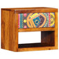 JUNG Vida Nachttisch Braun 40 x 35 x 35 cm Massivholz Akazie