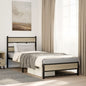 JUNG Vida Metallbett ohne Matratze Sonoma-Eiche 80x200 cm