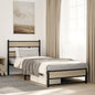 JUNG Vida Metallbett ohne Matratze Sonoma-Eiche 100x190 cm
