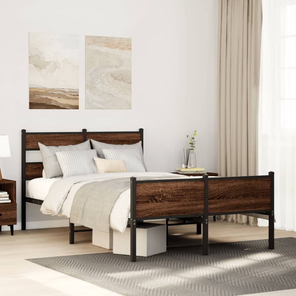 JUNG Vida Bettgestell ohne Matratze Braun Eiche 120x190 cm Holzwerkstoff