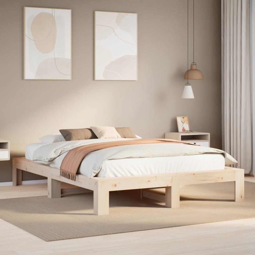 JUNG Vida Massivholzbett ohne Matratze 140x200 cm Kiefernholz