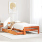 JUNG Vida Massivholzbett ohne Matratze Wachsbraun 75x190 cm Kiefernholz