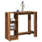 JUNG Vida Bartisch mit Regal Altholz-Optik 124x46x103,5 cm Holzwerkstoff