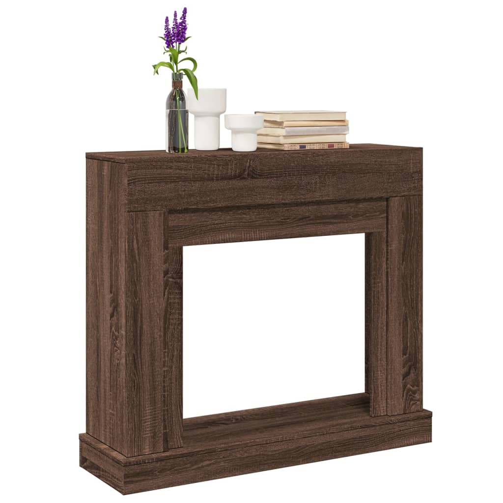 JUNG Vida Kaminumrandung Braun Eichen-Optik 100x30x87,5 cm Holzwerkstoff