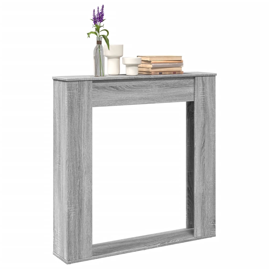 JUNG Vida Kaminumrandung Grau Sonoma 100x20x100 cm Holzwerkstoff