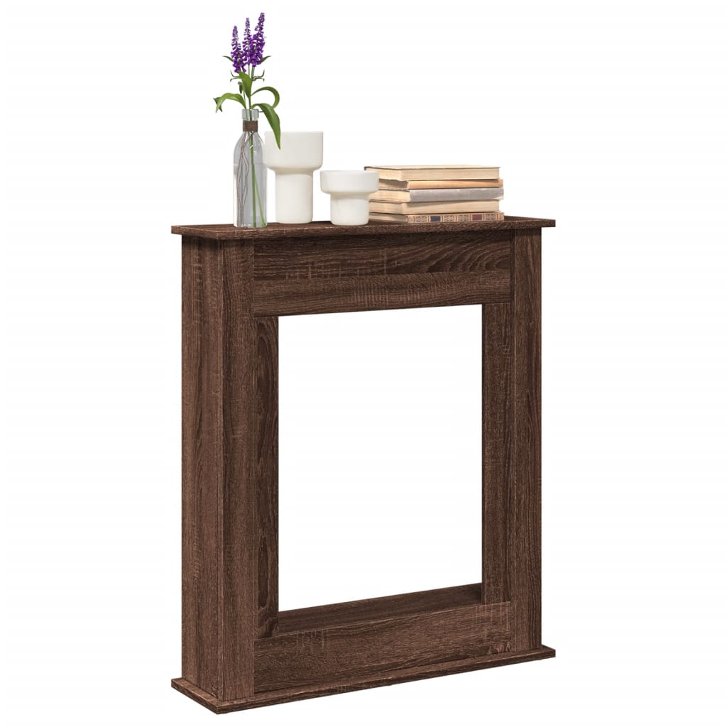 JUNG Vida Kaminumrandung Braun Eichen-Optik 75x20x87,5 cm Holzwerkstoff