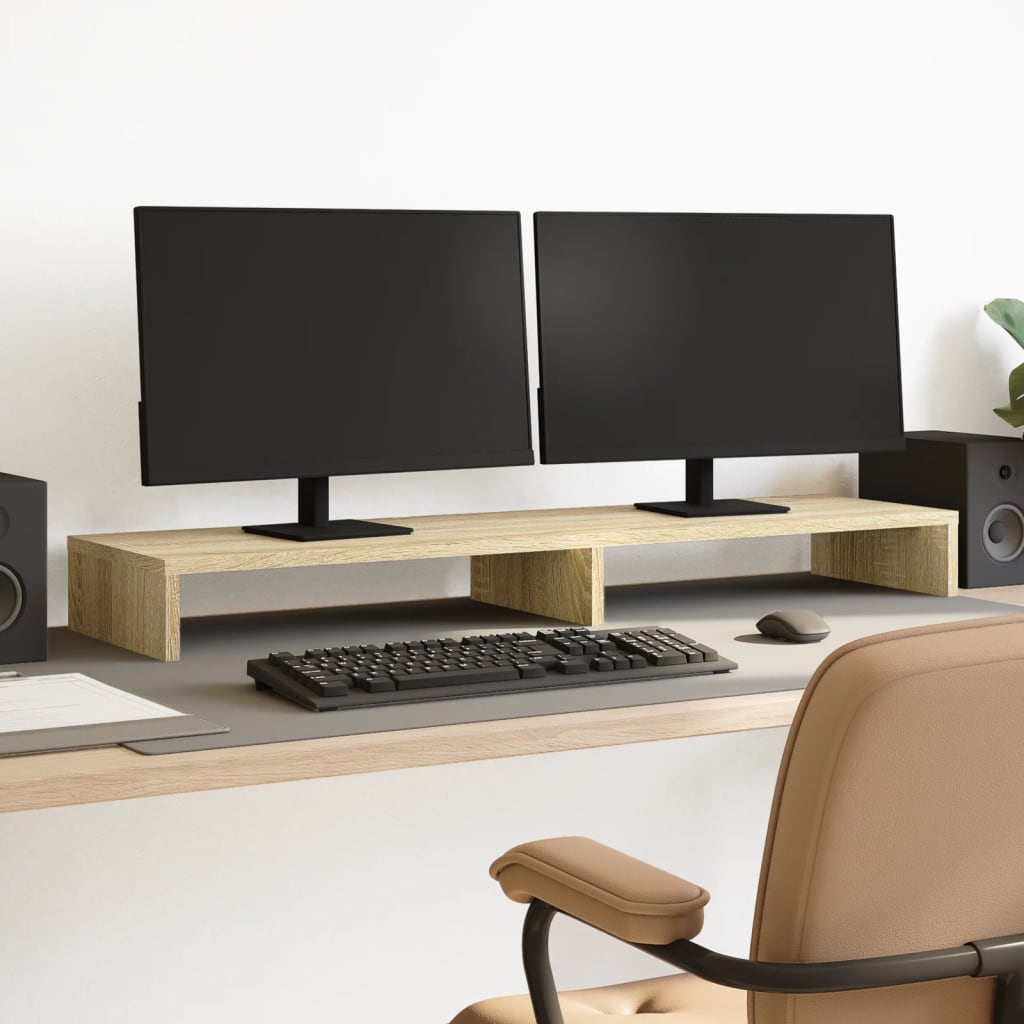 JUNG Vida Monitorständer Sonoma-Eiche 100x27x10 cm Holzwerkstoff