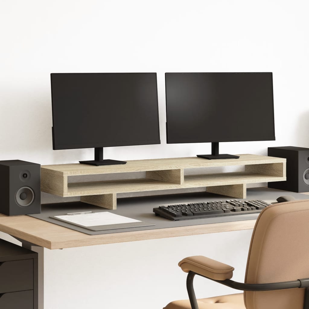 JUNG Vida Monitorständer Sonoma-Eiche 100x27x15 cm Holzwerkstoff