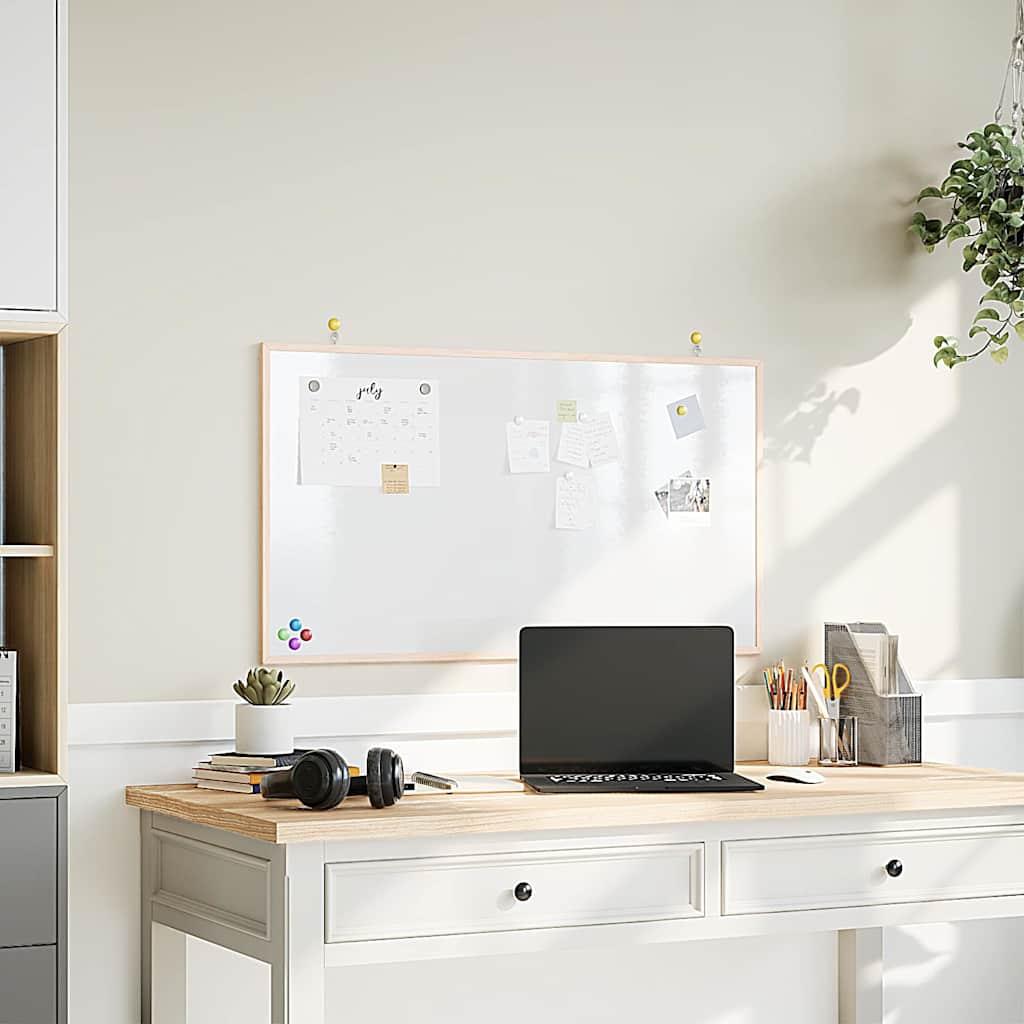 JUNG Vida Magnetisches Whiteboard mit Rahmen aus massivem Kiefernholz 100 x 55 cm