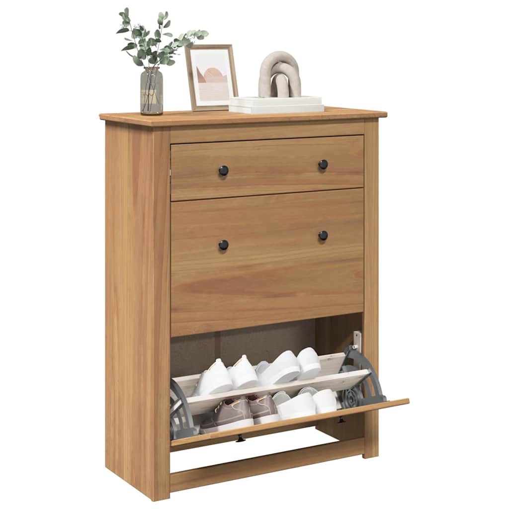 JUNG Vida Schuhschrank Panama 80x35x105 cm Massivholz Kiefer