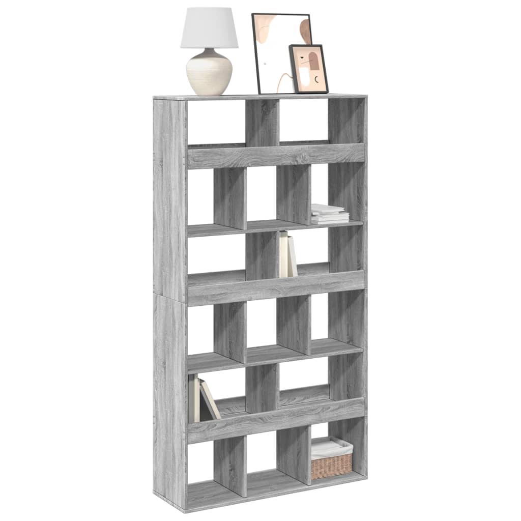 JUNG Vida Bücherregal Grau Sonoma 100x33x187,5 cm Holzwerkstoff