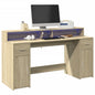 JUNG Vida LED-Schreibtisch Sonoma-Eiche 160x55x91 cm Holzwerkstoff