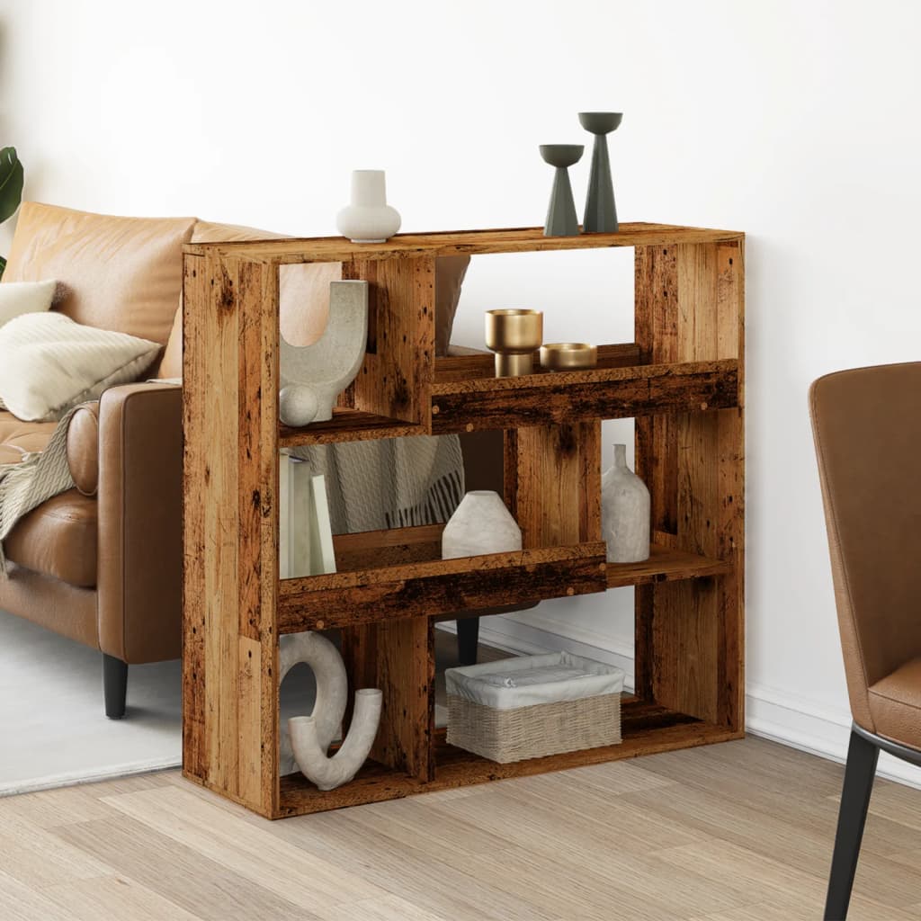 JUNG Vida Raumteiler Altholz-Optik 100x33x94,5 cm Holzwerkstoff