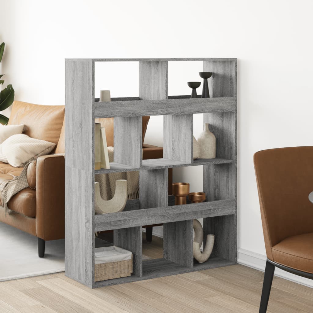 JUNG Vida Raumteiler Grau Sonoma 100x33x125,5 cm Holzwerkstoff