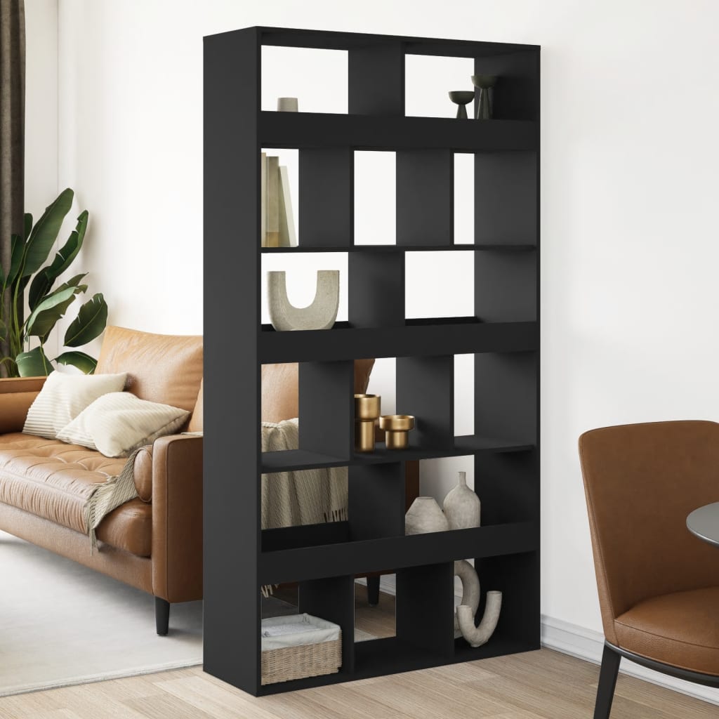 JUNG Vida Raumteiler Schwarz 100x33x187,5 cm Holzwerkstoff
