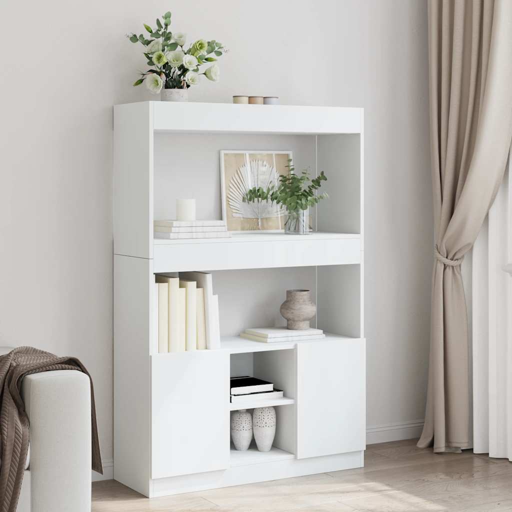 JUNG Vida Highboard Weiß 92x33x140 cm Holzwerkstoff