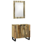 JUNG Vida Badezimmermöbel-Set mit Regal mit Tür 2 pcs Braun Holzwerkstoff