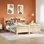 JUNG Vida Massivholzbett mit Regal ohne Matratze 180x200 cm Kiefernholz