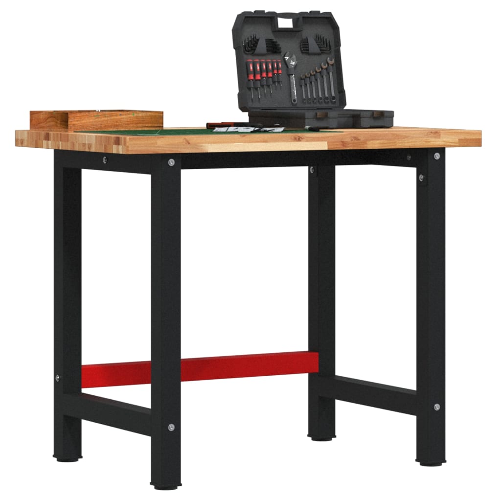 JUNG Vida Werkbank 100x60x83 cm Massivholz Akazie Rechteckig