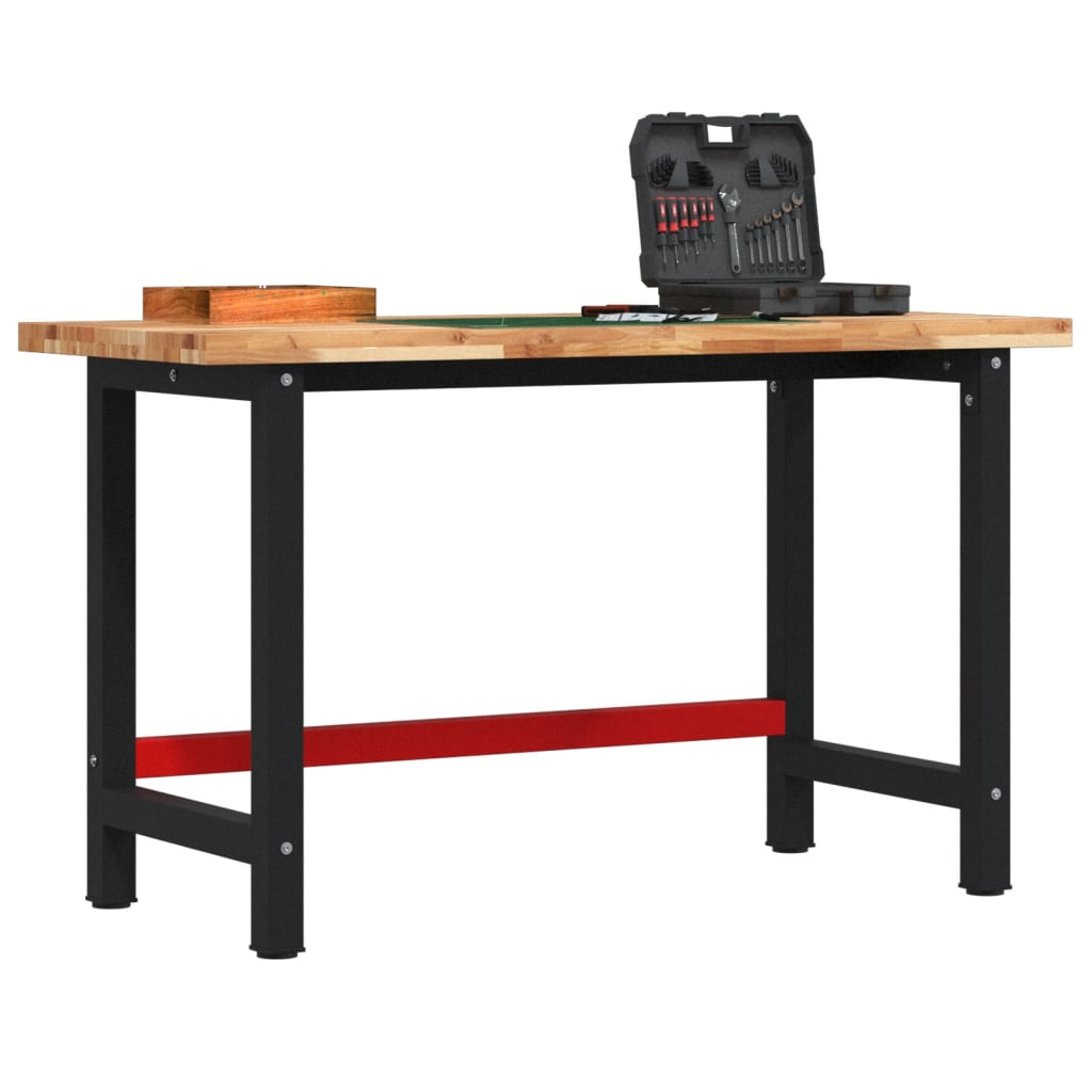 JUNG Vida Werkbank 140x60x83 cm Massivholz Akazie Rechteckig