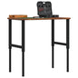 JUNG Vida Werkbank Dunkelbraun 100x60x(71,5-98) cm Massivholz Eiche