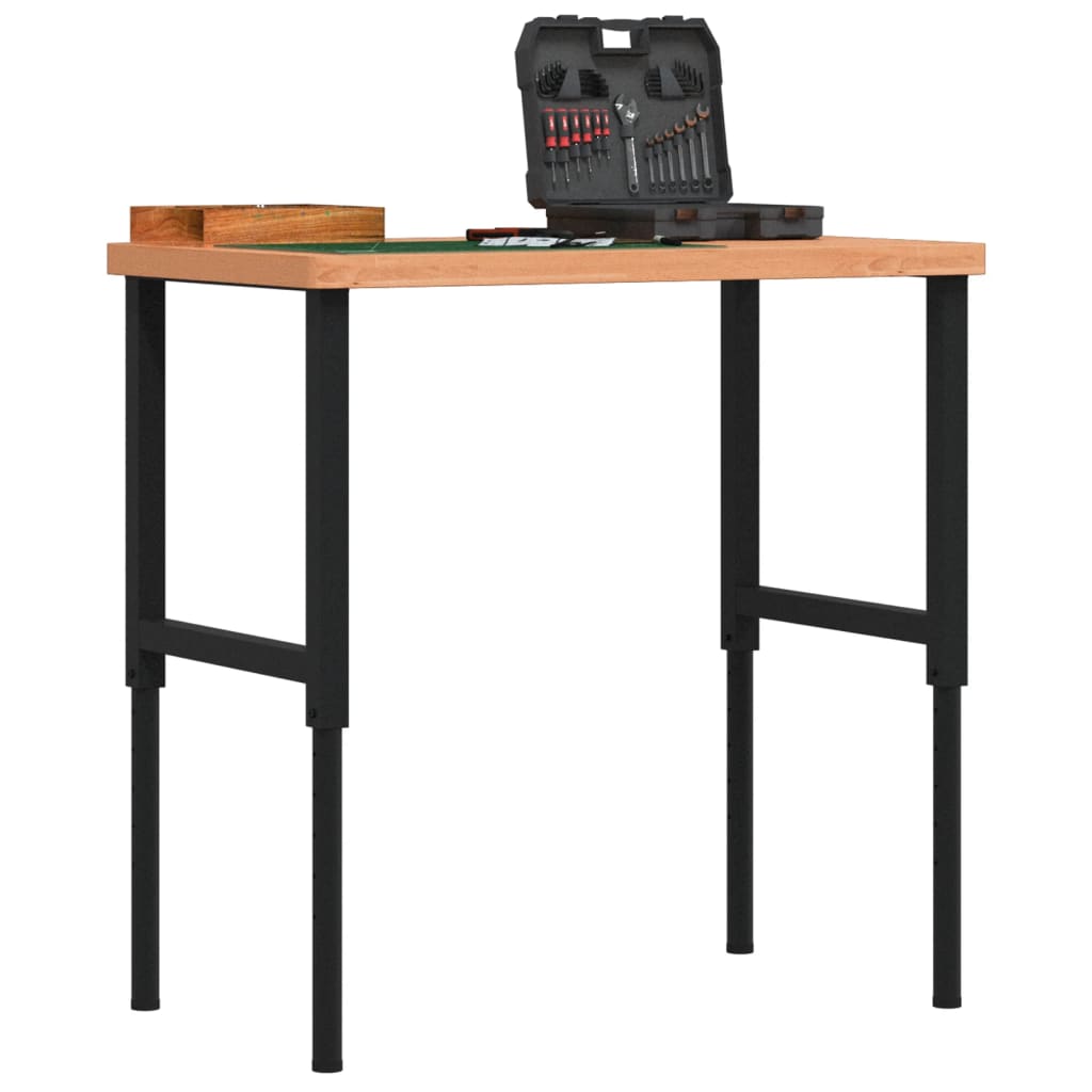 JUNG Vida Werkbank 100x60x(73-99,5) cm Massivholz Buche Rechteckig