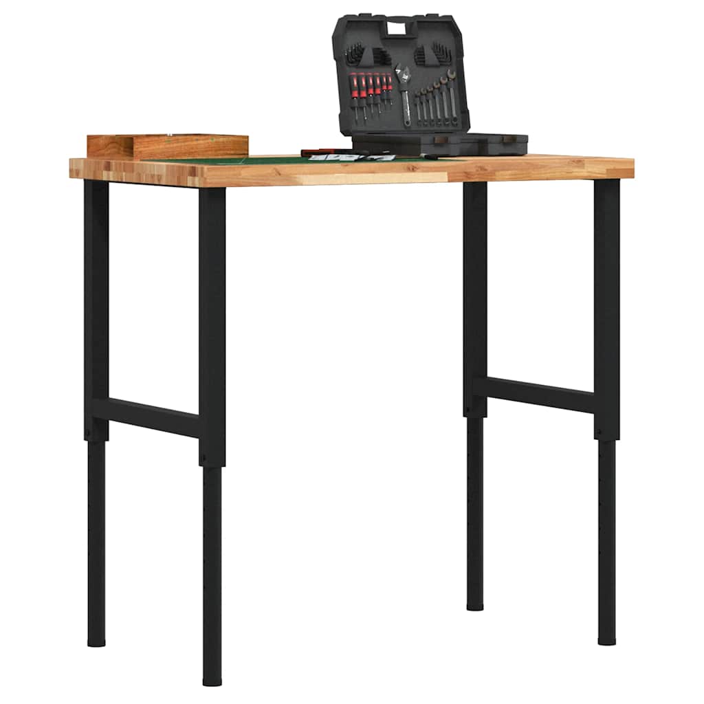 JUNG Vida Werkbank 100x60x(73-99,5) cm Massivholz Akazie Rechteckig